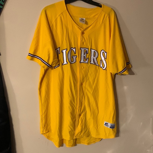 Russell Athletic Shirts Lsu Baseball Jersey Russell Size 44 Yellow